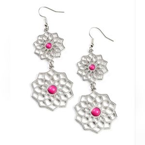 Posh posy - pink earrings